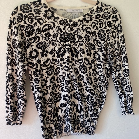 Black and white Grace cardigan - Picture 3 of 3